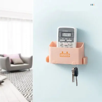 Adhesive Square Shape Remote Mobile Wall Holder 